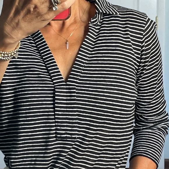 Massimo Dutti 100% Linen Polo Style Long Sleeves - Picture 5 of 9